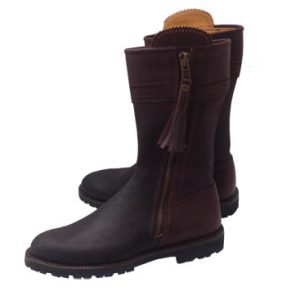 Bota cremallera baja