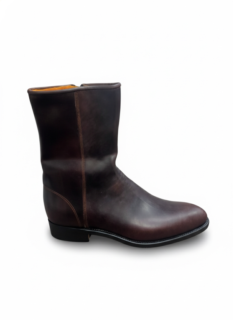 Boto bajo piel ternera oscura por la flor