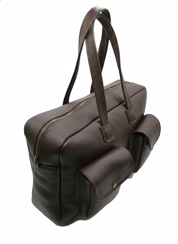 Bolso portadocumentos con asas y bolsillos exteriores