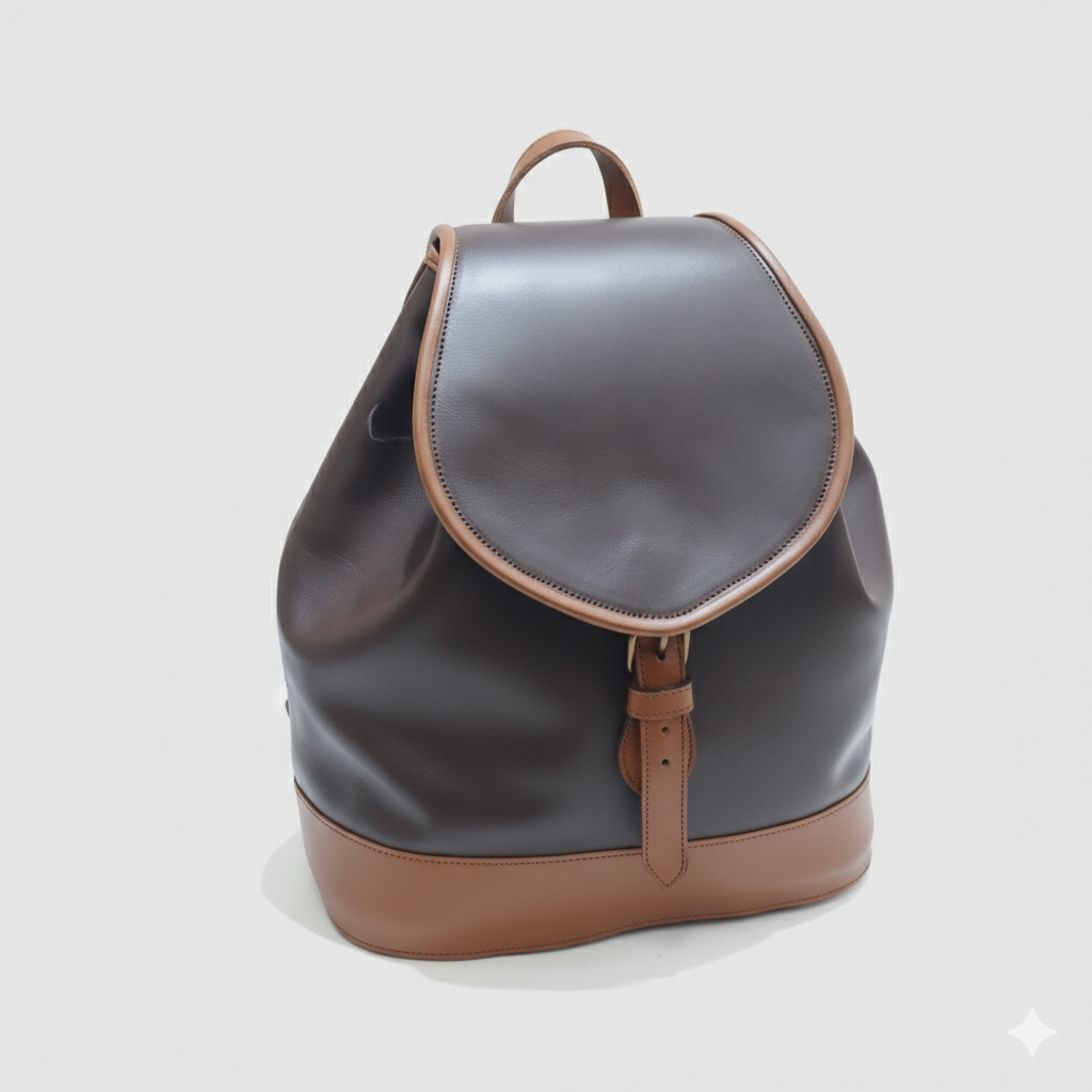 Bolso sra tipo mochila, combinado en dos colores