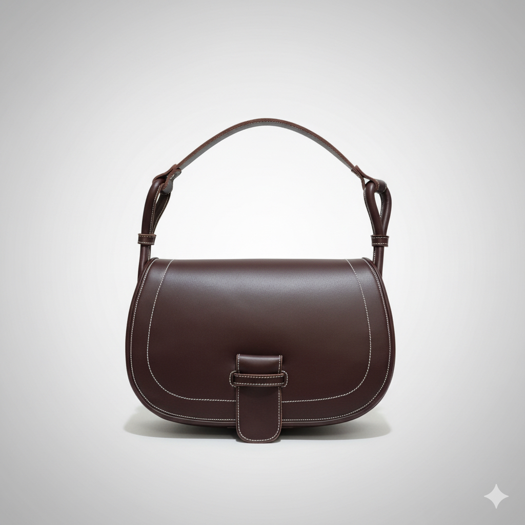 Bolso sra con bandolera, cierre de pasador color burdeos